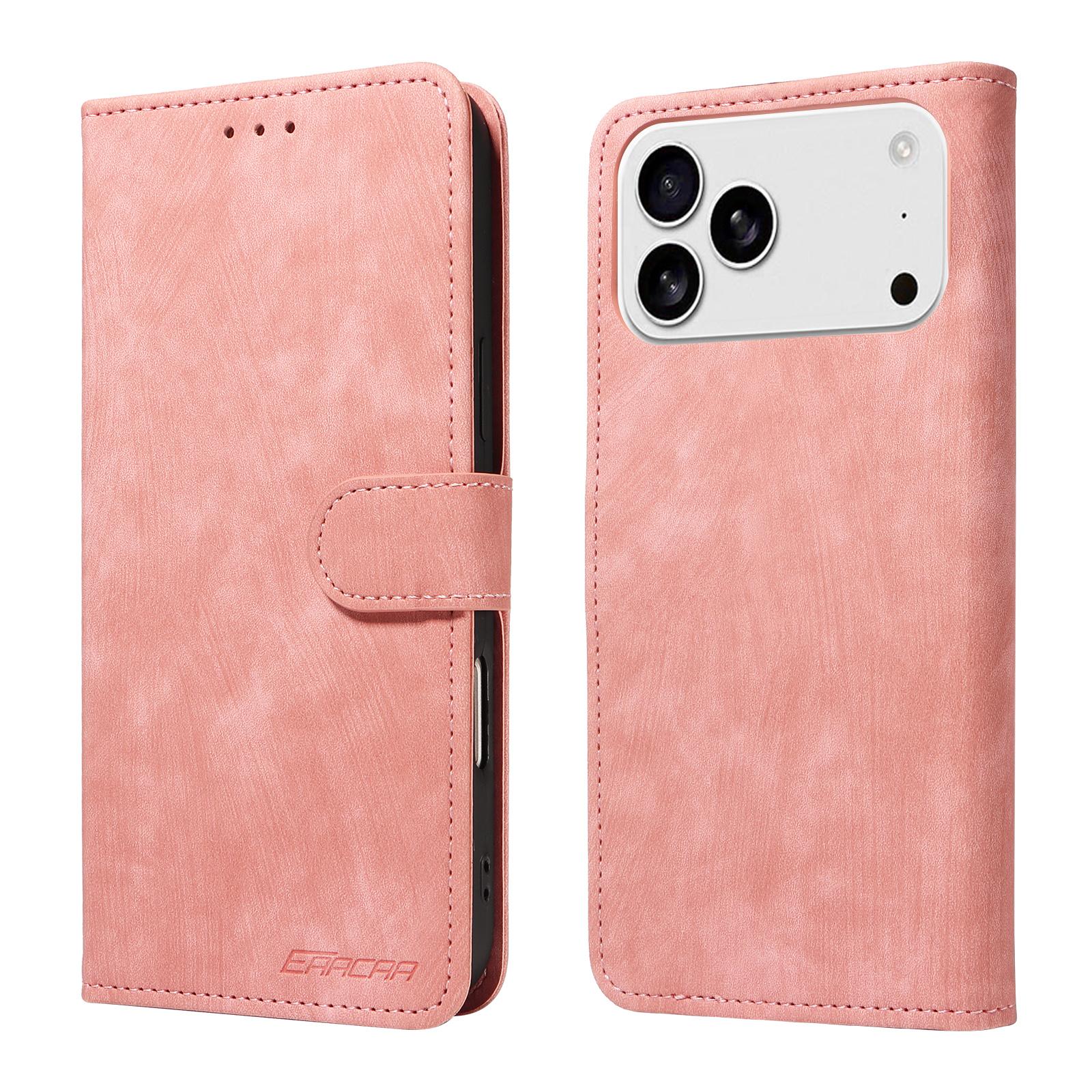 

TPU Leather Phone Case for Iphone17Air 16 Pro Max 15 14 13 12 11 16e Shockproof with Card Slot, Stand and Wallet Function Cover iPhone 15 рожевий