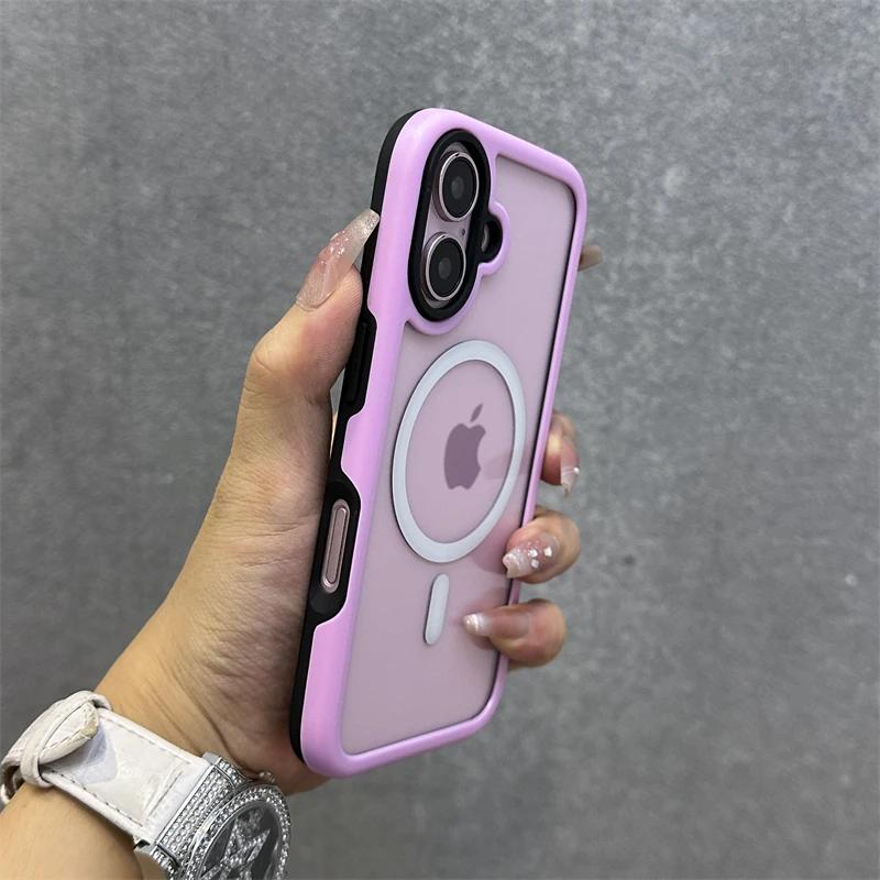 New Color Transparent Magnetic Phone Case For 17 17 Air 17Pro 17 Pro Max For Magsafe Wireless Charge Shockproof Cover Coque