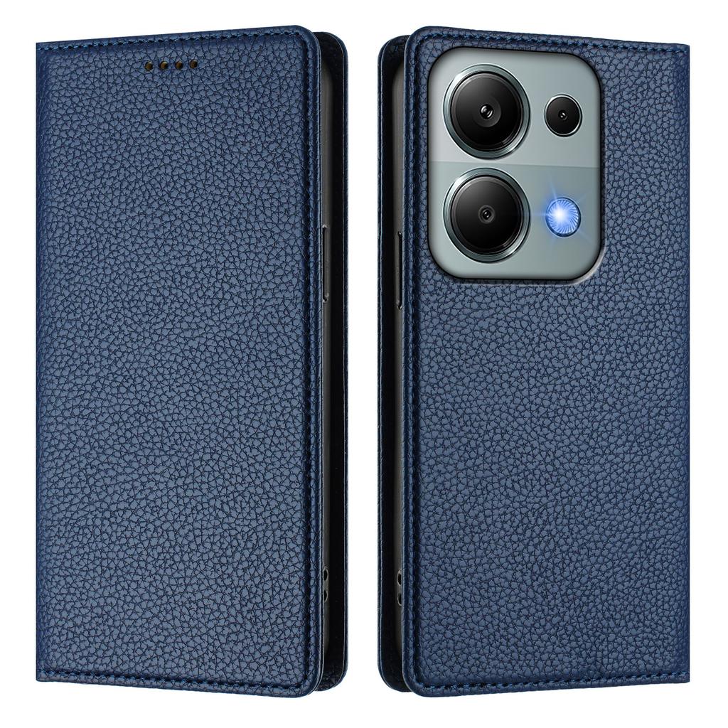 For Xiaomi Poco M6 Pro 4G/Xiaomi Redmi Note 13 Pro 4G Wallet Case RFID Blocking Litchi Texture Leather Mobile Cover