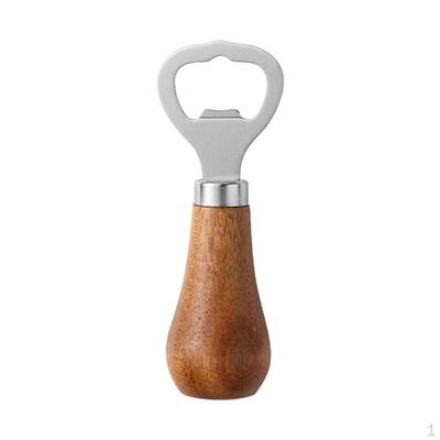 Ouvre-bouteille de bière manuel avec poignée en bois pour bar, boissons, hôtel
