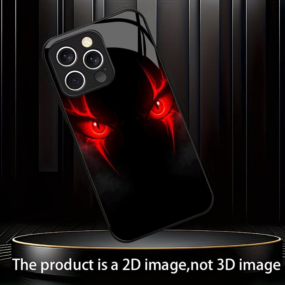 Cool Horror Red Demon Eyes fashion phone cases phone case fundas Glass Phone Case for iPhone 17 16 15 14 13 12pm Pro Plus