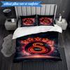 3PCS Galatasaray Football Club Crest Bedding Set 2D Printing (Includes 1 Duvet Cover + 2 Pillowcases Coreless), Bedroom decor,Fan gift