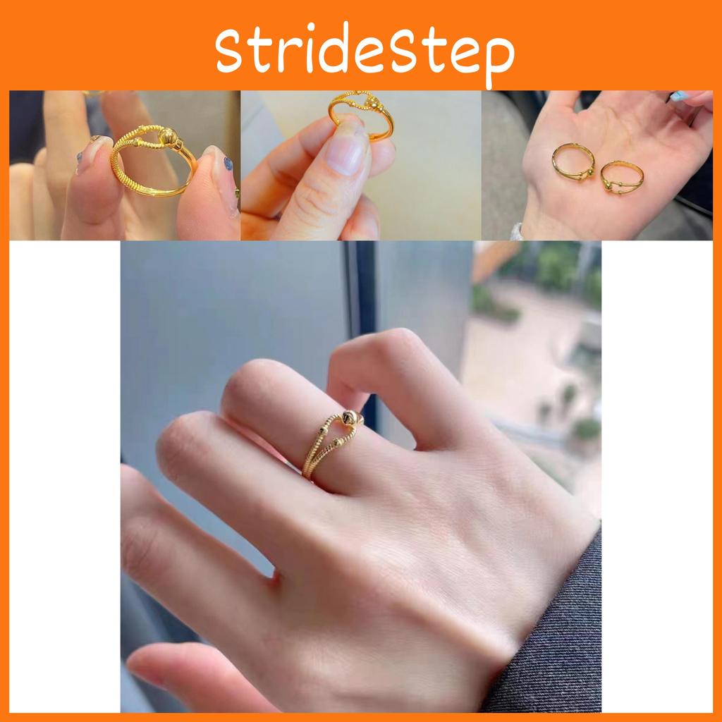 Gold Fashionable Copper Plated Open Adjustable Rings For Women Design Elegant