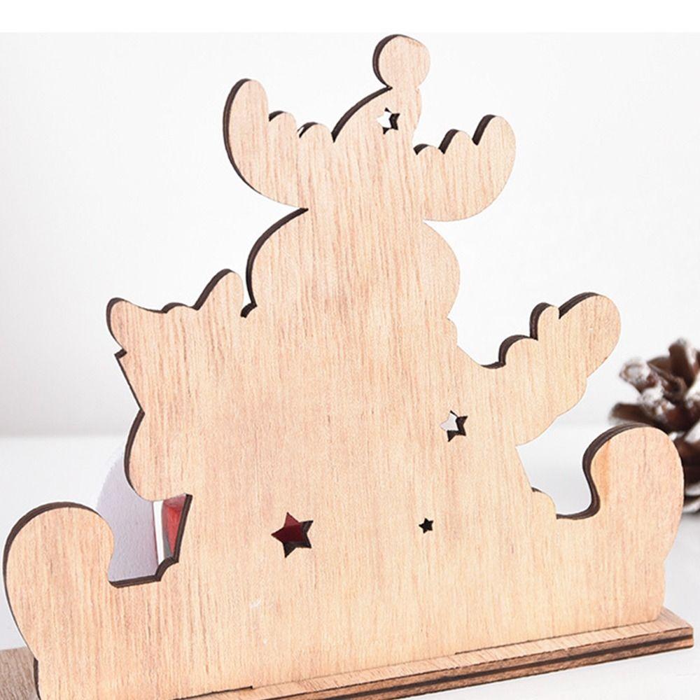 Cartoon Christmas Advent Calendar Creative Wooden Christmas Calendar  Desktop Ornaments