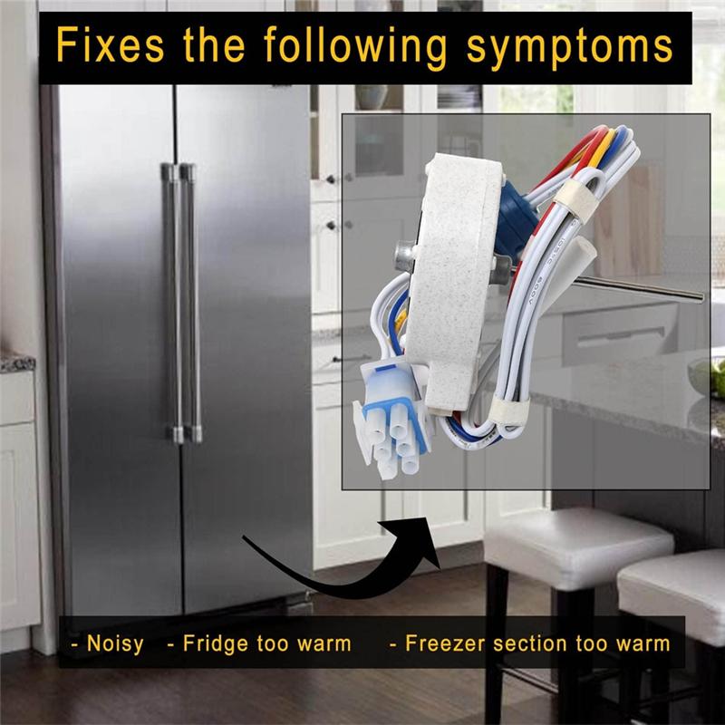 

AD23-DLB5985MBEA Мотор вентилятора испарителя для холодильника GE Номер детали для замены 197D4968GO13 Мотор вентилятора для двухдверного холодильника белый