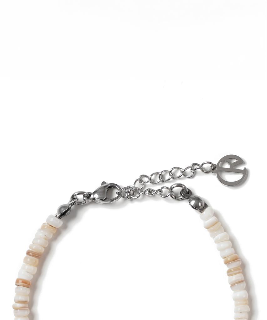 Decoroso Unisex Minimal Mother-Of-Pearl Bead Bracelet [Ivory]