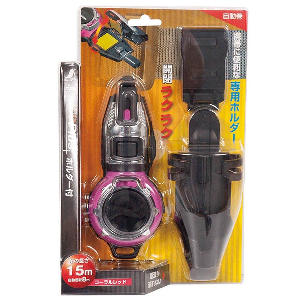 Shinwa Sokutei Praktyczny kałamarz Plus Automatyczny z Koralowym 73293 Jr. Uchwyt, Czerwony,