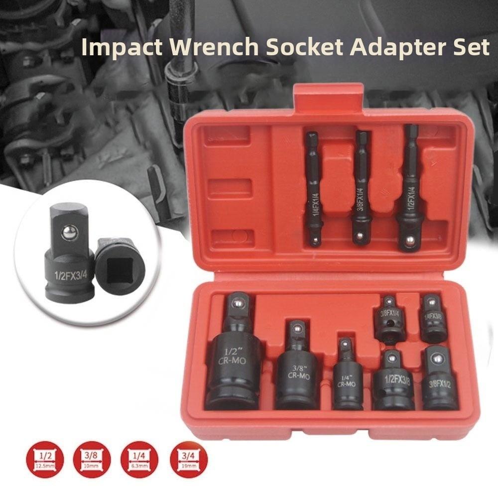 10Pcs/Set Universal Drive Socket Sleeve Impact  Socket  Adapter Set  Mechanical Maintenance