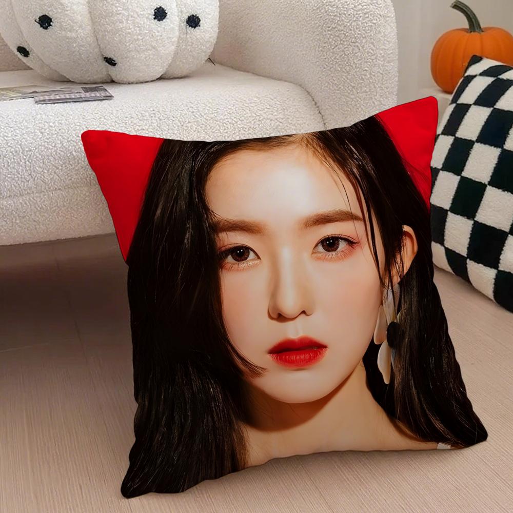 Popular Red Velvet iIrene Kpop Star Cushion Cover Throw Pillow Cover Hidden Button Durable Polyester Chair Cushion