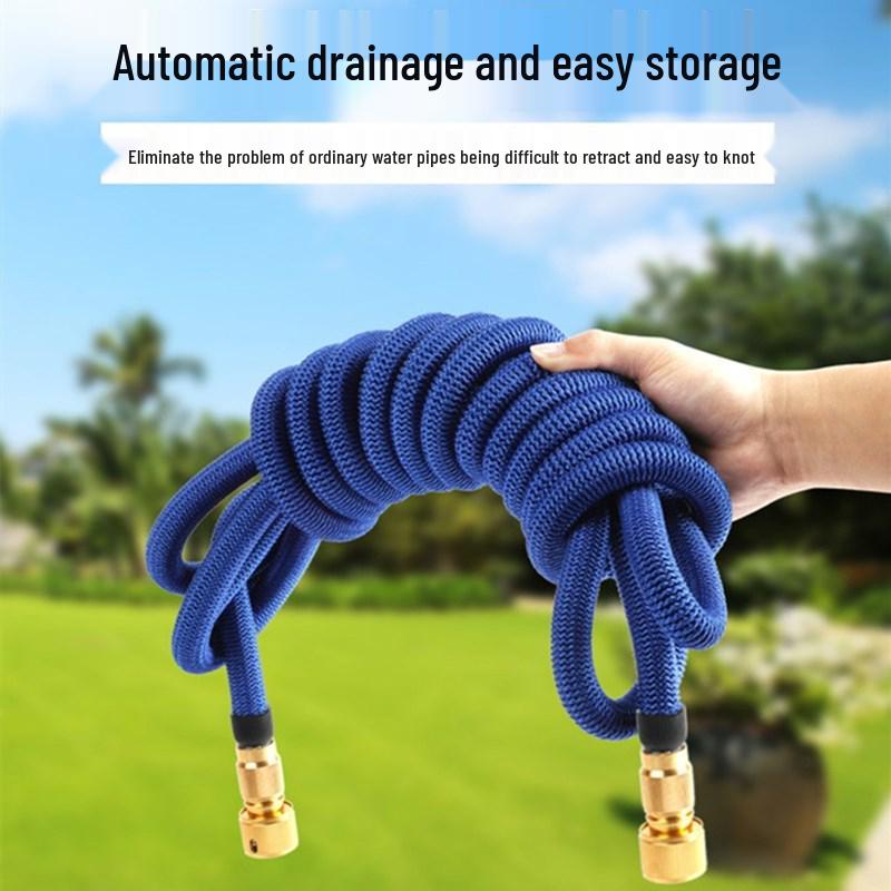 Retractable Magic Hose & High-Pressure Water Gun Set for Car Wash and Home Use