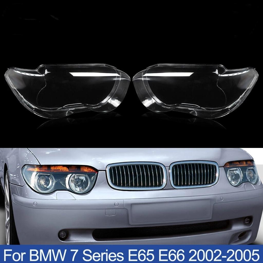 Pair Front Headlamp Lens Cover For BMW 5-Series M5 E60 E61 525i 530i 545i 550i 2003-2010 Headlight Shell Transparent Lampshade