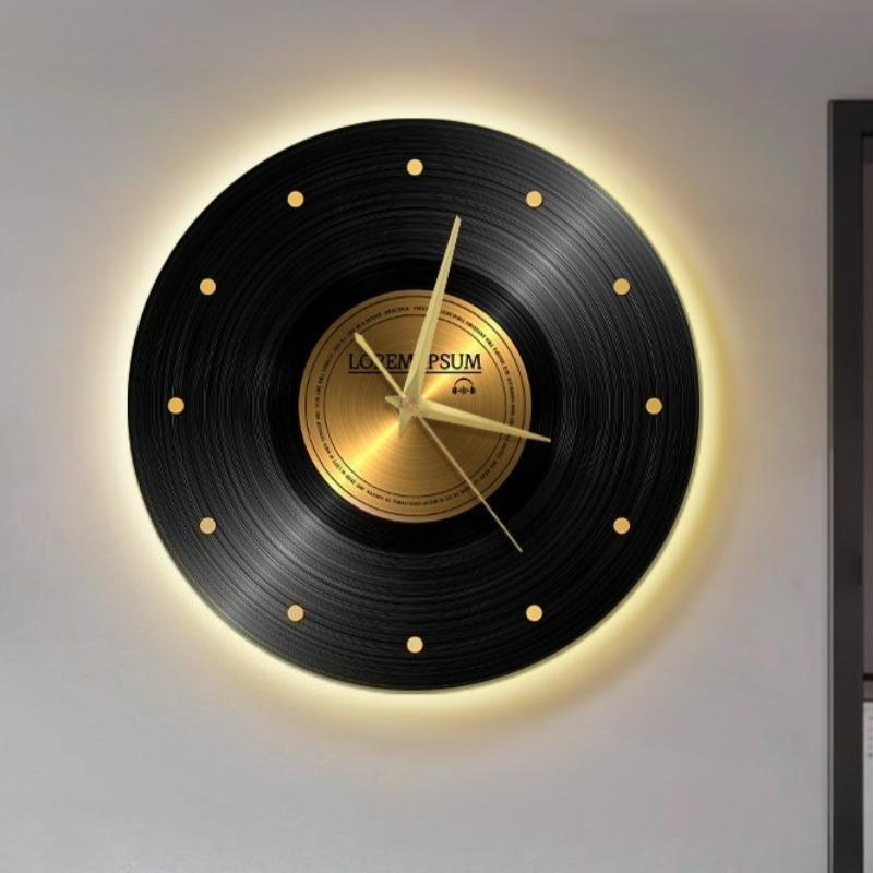 Vintage Wall Clock with Light Living Room Silent Clock for Bedroom Large Creative Luxury Desktop Watches Elegant Home Decoration