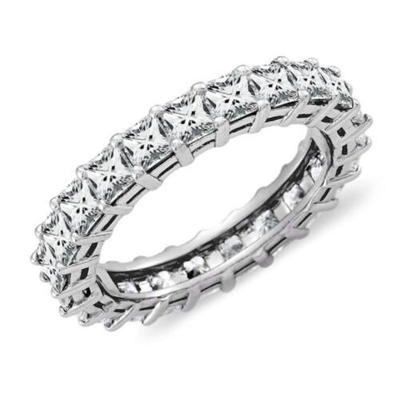Fine Engagement Eternity Promise Ring AAAAA Zircon 925 Sterling Silver Statement Wedding Band Rings for women men Jewelry Gift