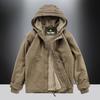 Padded Clothes Men's Fleece Thickened Cotton-padded Clothes Hooded Lamb Fleece Jacket Men's Fattened Plus Size Tooling Cotton-padded Jacket