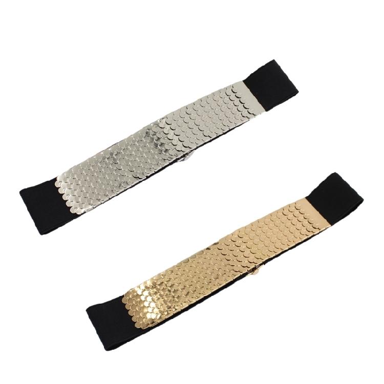 Women Stretch Belt with Fish Scale Texture Versatile Corset for Banquet Dress