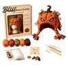 Handmade Winter Headwear Hood Holiday Kit Halloween Hat Crochet Highland Cow Pumpkin Spider Ornament DIY