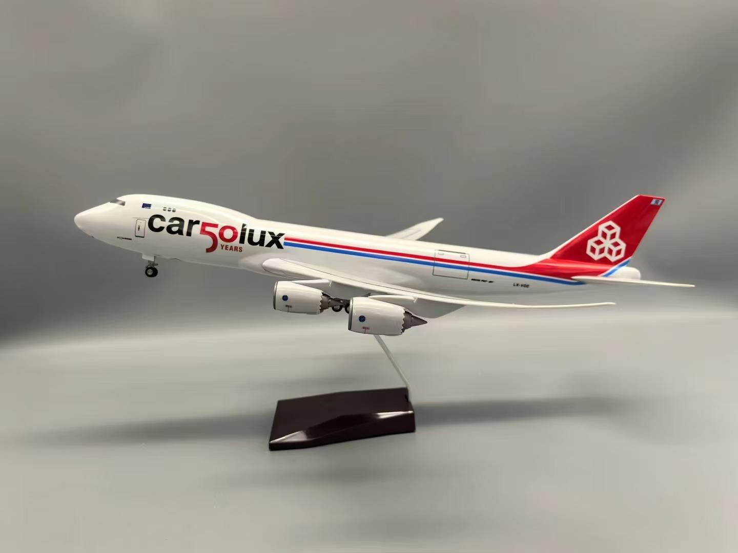 

Украсьте самолет 47 см для люксембургской грузовой модели самолета 747-8F Модель самолета из смолы Модель самолета в масштабе для коллекции NO LED