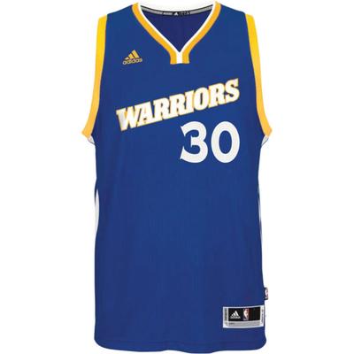 X NBA Collaboration Curry 30 Golden State Warriors 16-17 Season R30 Vintage Letter Print Casual Basketball Jersey Unisex Jersey Blue BF0116