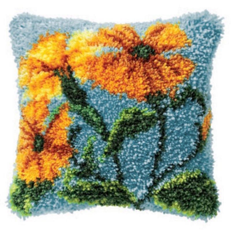 

Серія Квіти та рослини Вишивка гачком з петлями Наволочка для вишивання вузликовим швом Набір для вишивання Ручне в язання Гачком Трикотажний килим Набори для килимів з петлями