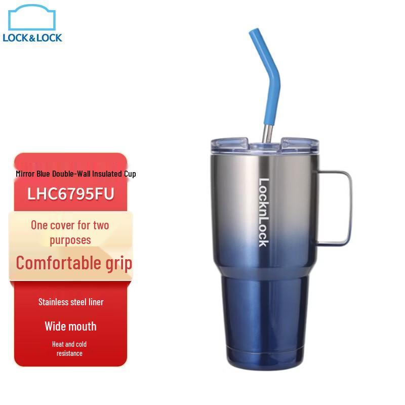 

LOCK&LOCK 800ml Dual-Drink Stainless Steel Insulated Tumbler