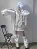 XHSUKADO Functional Thick Angel Unisex Hoodie for Men and Long Y2K Sickly Loose Removable Size L Sportswear, Punk, Subculture, Style, Zip-Up Women,