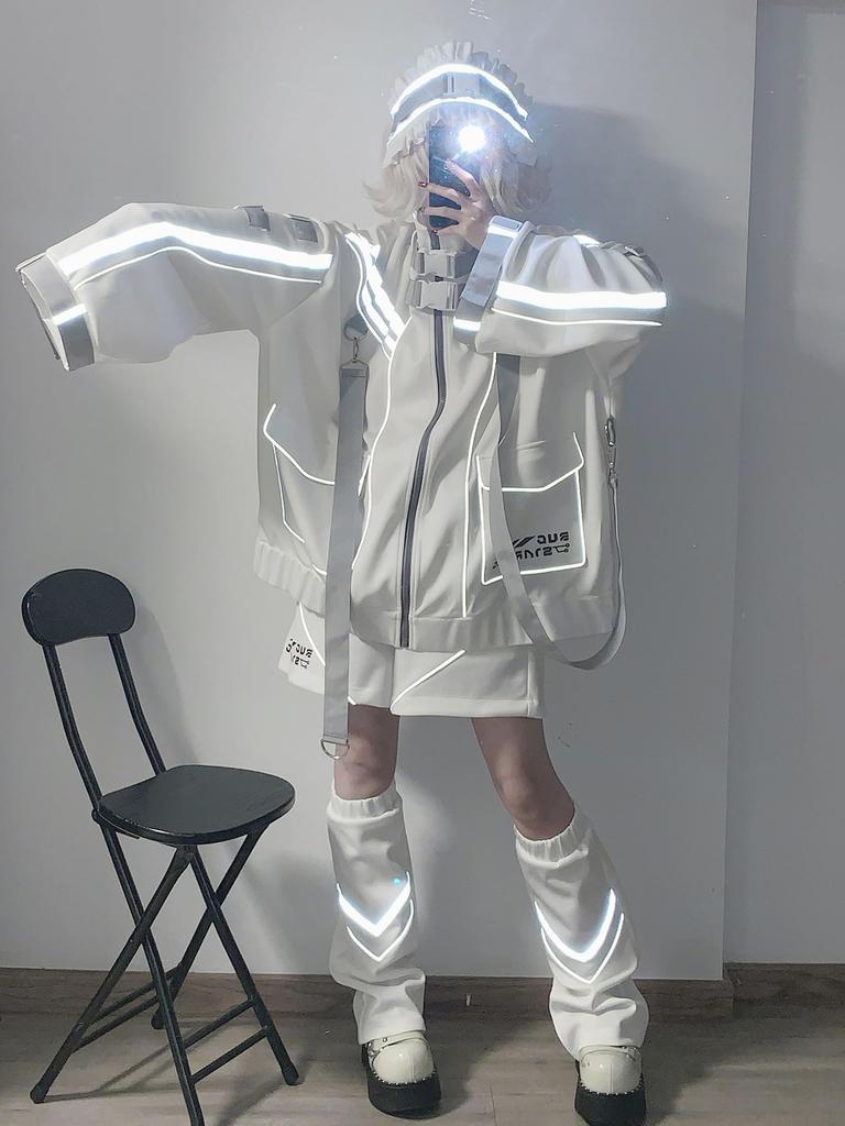 XHSUKADO Functional Thick Angel Unisex Hoodie for Men and Long Y2K Sickly Loose Removable Size L Sportswear, Punk, Subculture, Style, Zip-Up Women,