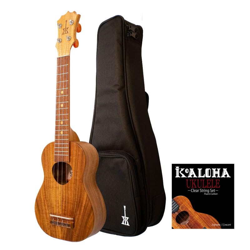 

string set with case long neck acacia core wood [KoALOHA OPIO] KSO-02 (soprano ukulele, veneer) коричневий