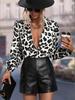2026 Spring/Summer Leopard Print Long-Sleeve Lapel Shirt - Elegant, Versatile, and Perfect for Commuting.
