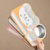 Multi Grids Reusable Plastic Cartoon Children Dinner Plate With Soup Bowl Large Capacity Salad Plate Kids Food Plate Dishes