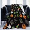 Halloween-Kürbisse und Geister Hexenparty Decken Fleece-Kuscheldecke Überwürfe für Sofa Bettwäsche Überwürfe Tagesdecke Steppdecke
