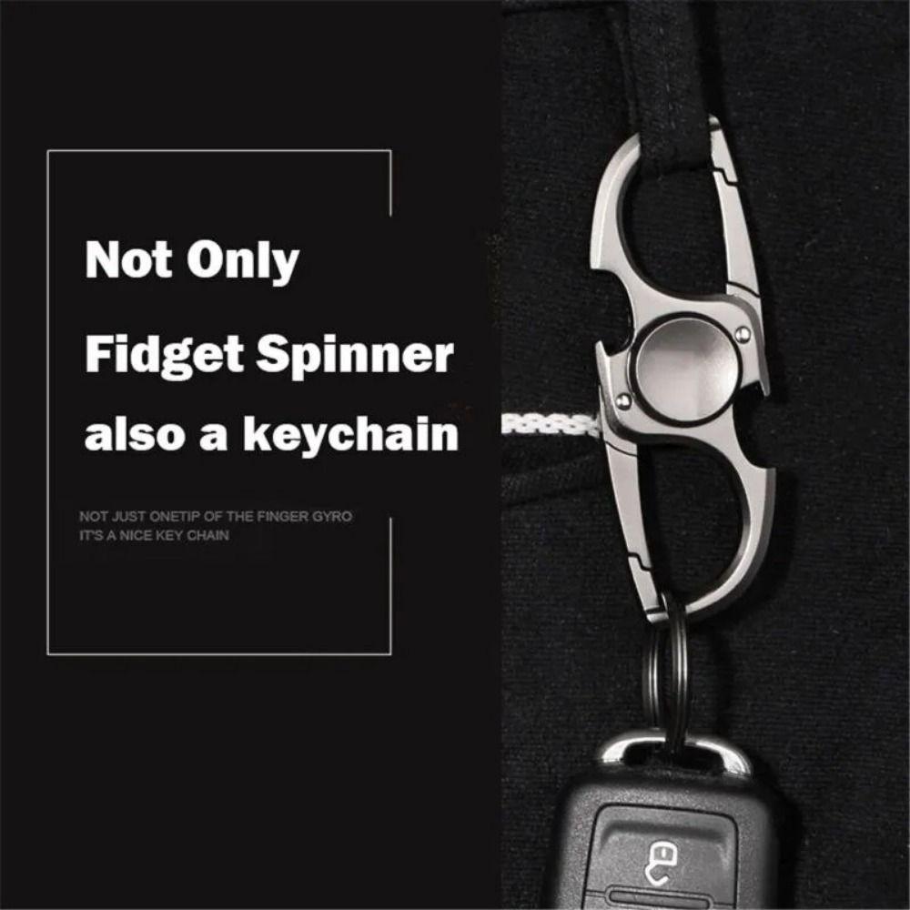 Hand Spinner Fidget Bottle Opener Stainless Steel Car Key Waist Pendant Teens