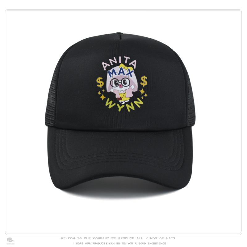 WYNN Cute Cartoon Print Trucker Hat - Mesh Sponge Baseball Cap