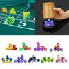 7Pcs Multi-Sided Acrylic Dices Polyhedral Dices Double Color Tabletop Game Dices