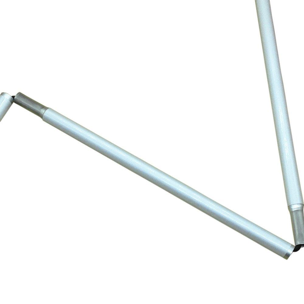 Folding 4-section aluminum white cane for the blind (black rubber grip, 115 cm)