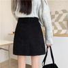 2022 Autumn/Winter Women's High-Waist Retro Corduroy A-Line Skirts: Anti-Exposure, Slim Fit, and Split Design