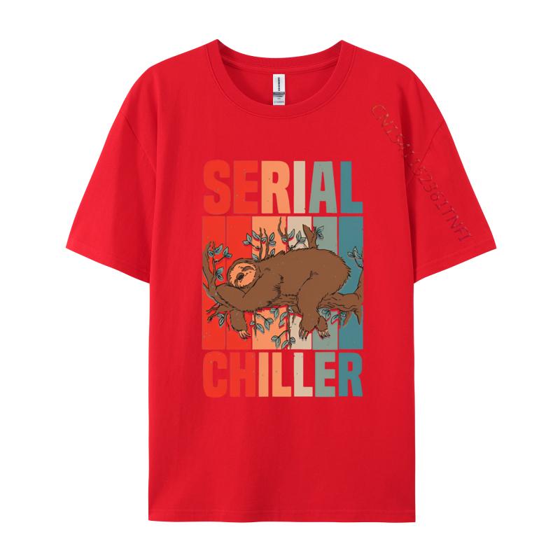 Sloth Serial Chiller Chill Your Life T Shirt Men Cotton Tee Shirt Tees Tshirt Free Shipping Oversized Camisas