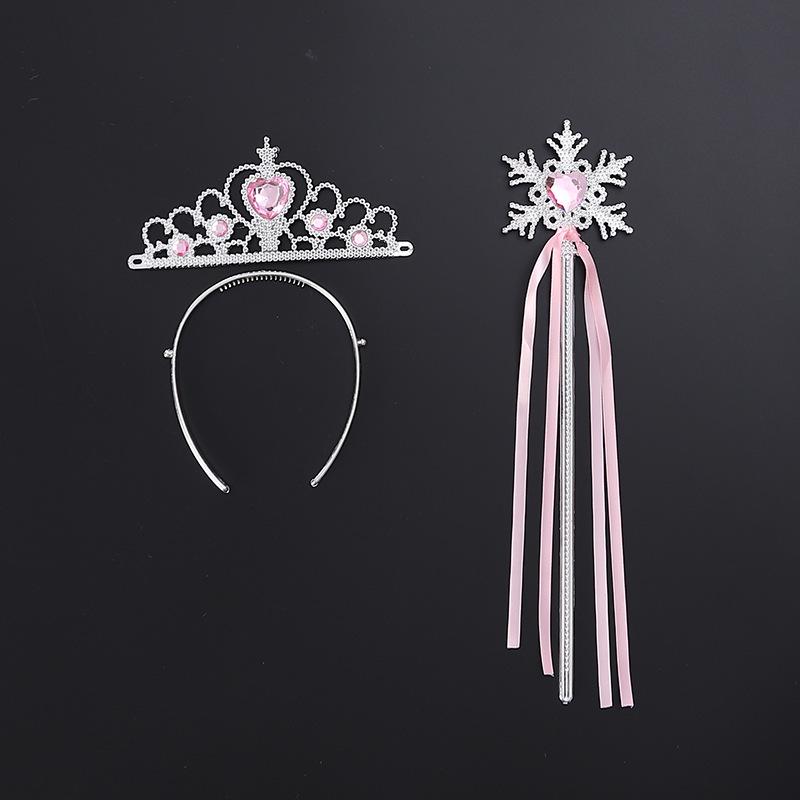 Fairytale Frozen Magic Wand & Jewelry Set: Princess Crown, Necklace, Gloves - Perfect Halloween or Birthday Gift for Girls