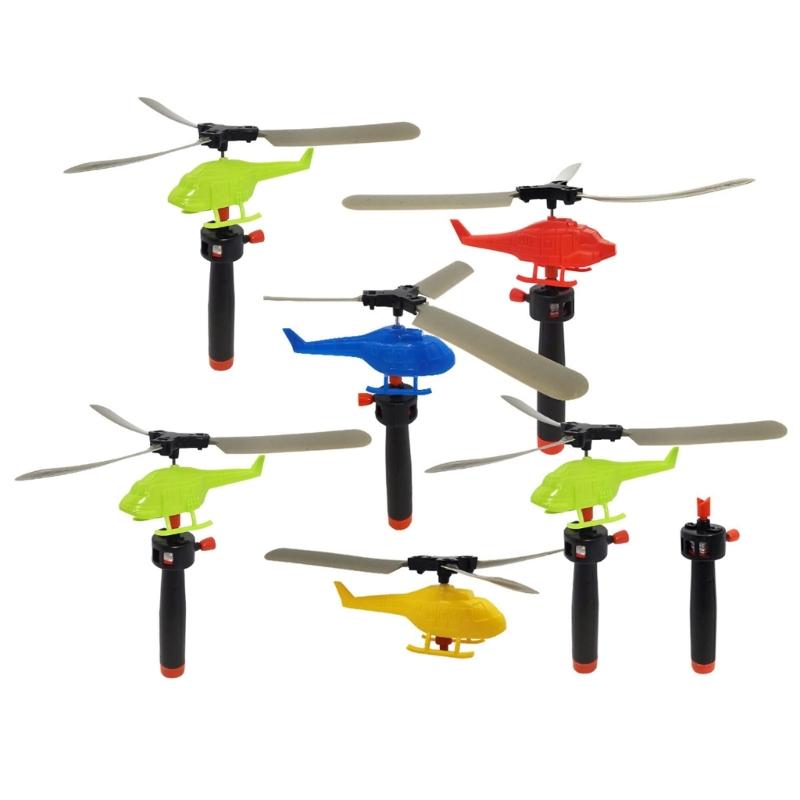 

6pcs/set Pull String Helicopter Toy Random Color Recommended for Children 3 and up Wonderful for Outdoor Fun Gatherings 1