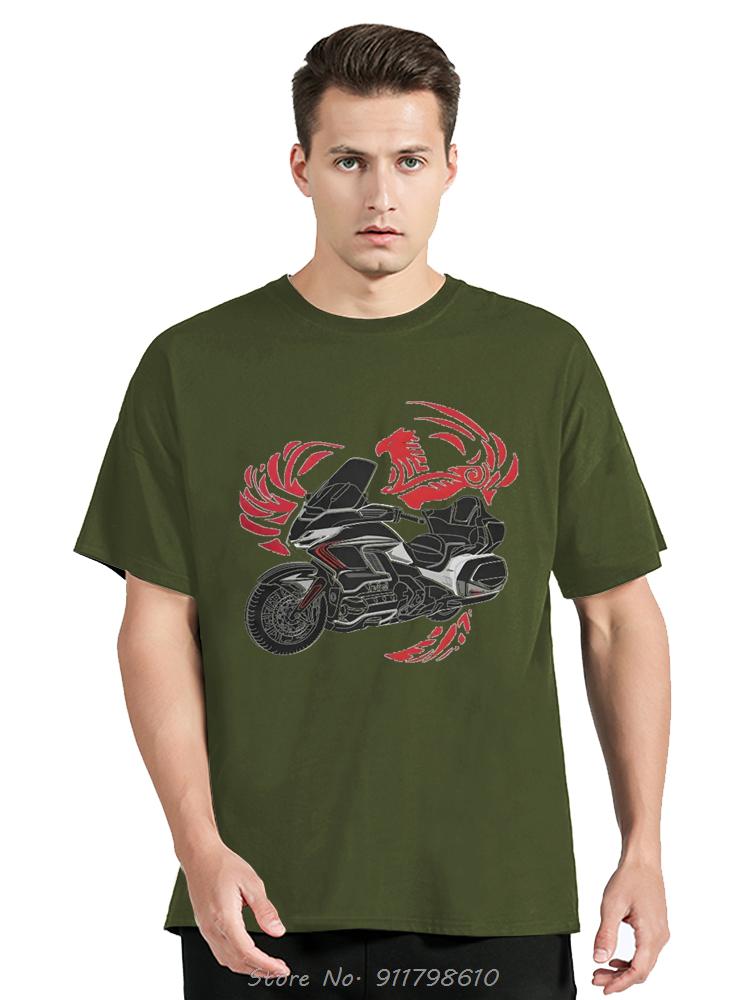 Goldwing Legend Motorcycle Men T-Shirt H-Hondda Tops Fabric T Shirt Funny Tees Quality Gift Idea Unisex O-Neck Tshirt