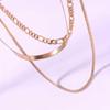 High Quantity Travel Souvenirs Alloy Gifts Gold/Silver Punk Short Necklace Multilayer Necklace Hip Hop Popular