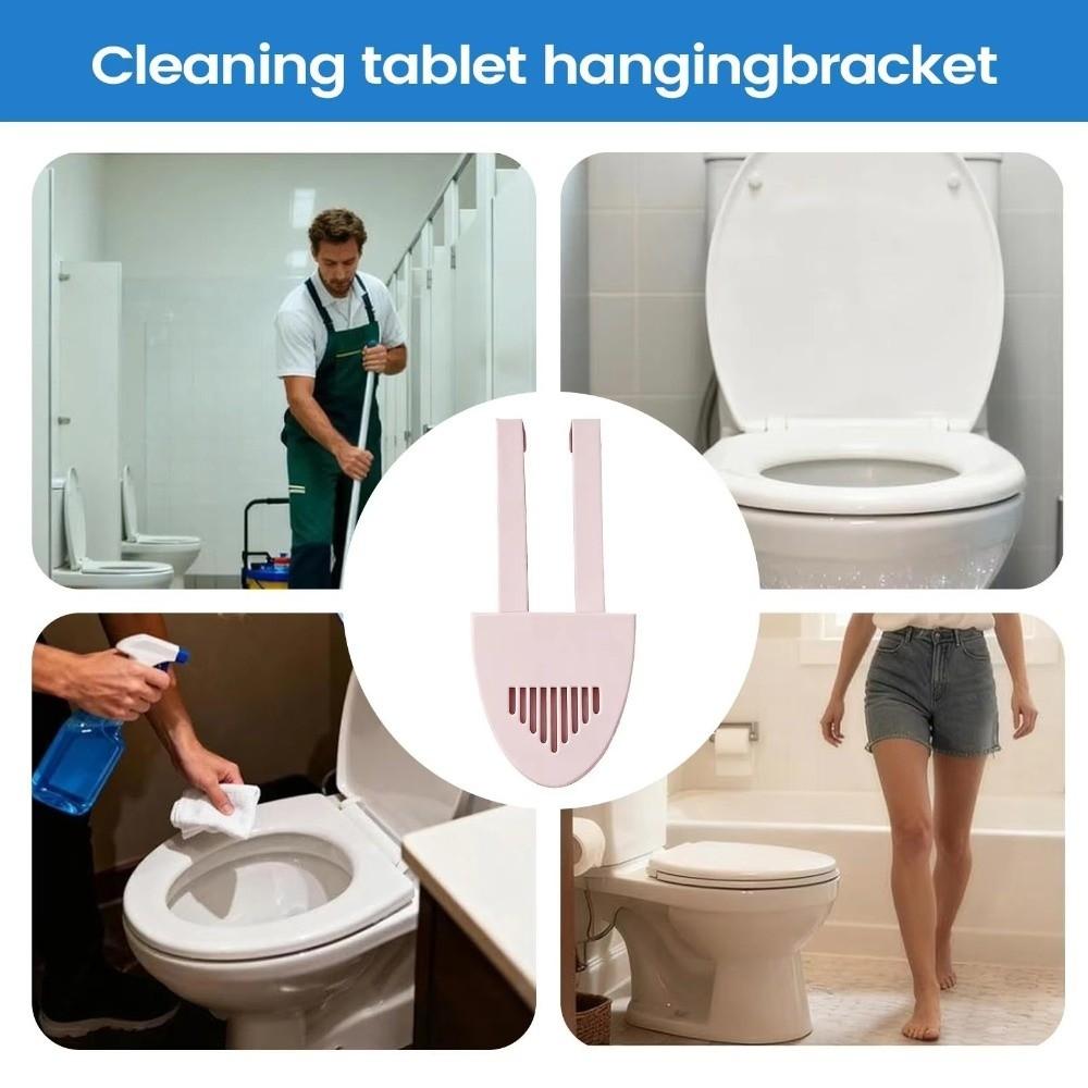 Plastic Toilet Tank Cleaning Tablet Holder Hanging Bleach Tablet Bracket Residential