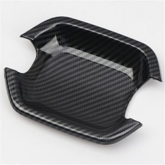 Carbon Fiber Door Handle Bowl Cover Trim For Mitsubishi Montero Pajero 2009-2021
