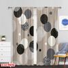 Set Of 2 Plane Printing Curtains Window Treatment Abstract Circle Fusion Durable Polyester Fabric Without Rod Room Decor Curtain Made