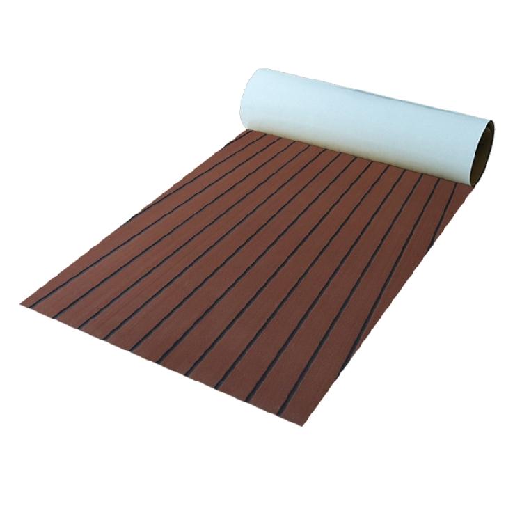 

Easy to Clean EVA Flooring Decking Sheet Anti Slip Sheet for Kayak Surfboard Easy Installation Adhesive Marine Flooring темно-коричневого кольору