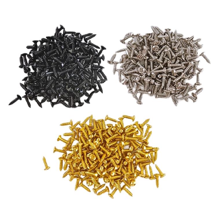 100Pcs Guitar Tuners Screw Guitar Tuning Pegs Screws Set Electric Guitar Pickguard Screws Scratch Plate Mounting Screws