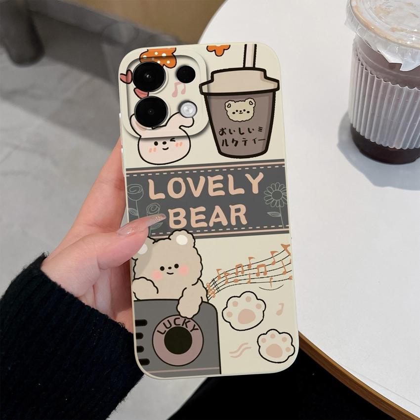 

For Oppo A5 A5X K13 Realme 9 8 5 7 10 Pro Plus Phone Case Cute Teddy Bear Pattern Soft Silicone Professional Anti Slip Protective Shell For Oppo Cover Realme C15