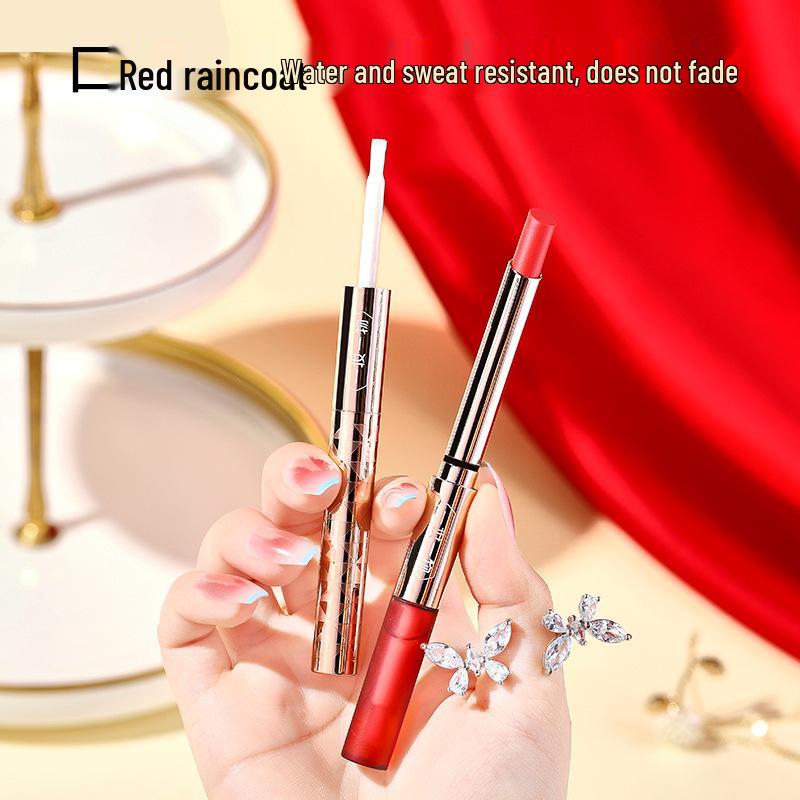 Cinnamon Milk Tea Waterproof Lip Gloss: Non-Fading, Moisturizing, Non-Stick, Long-Lasting, Brightening for Bare Skin.