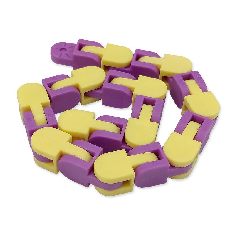 24 Knots Wacky Tracks Snap And Click Fidget Antistress Chain Toy For Children Kids Bike Chain Stress Relief Adult Sensory Gifts