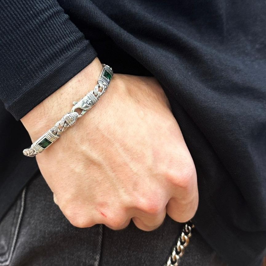 Neues Tang-Grasmuster-Armband für Männer und Frauen Kubanische Kette Mode Türkiye Stil Luxusschmuck
