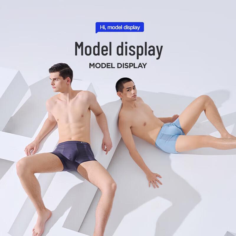 HLA Men's 5A Antibacterial Cotton Mesh Boxer Briefs 3-Pack